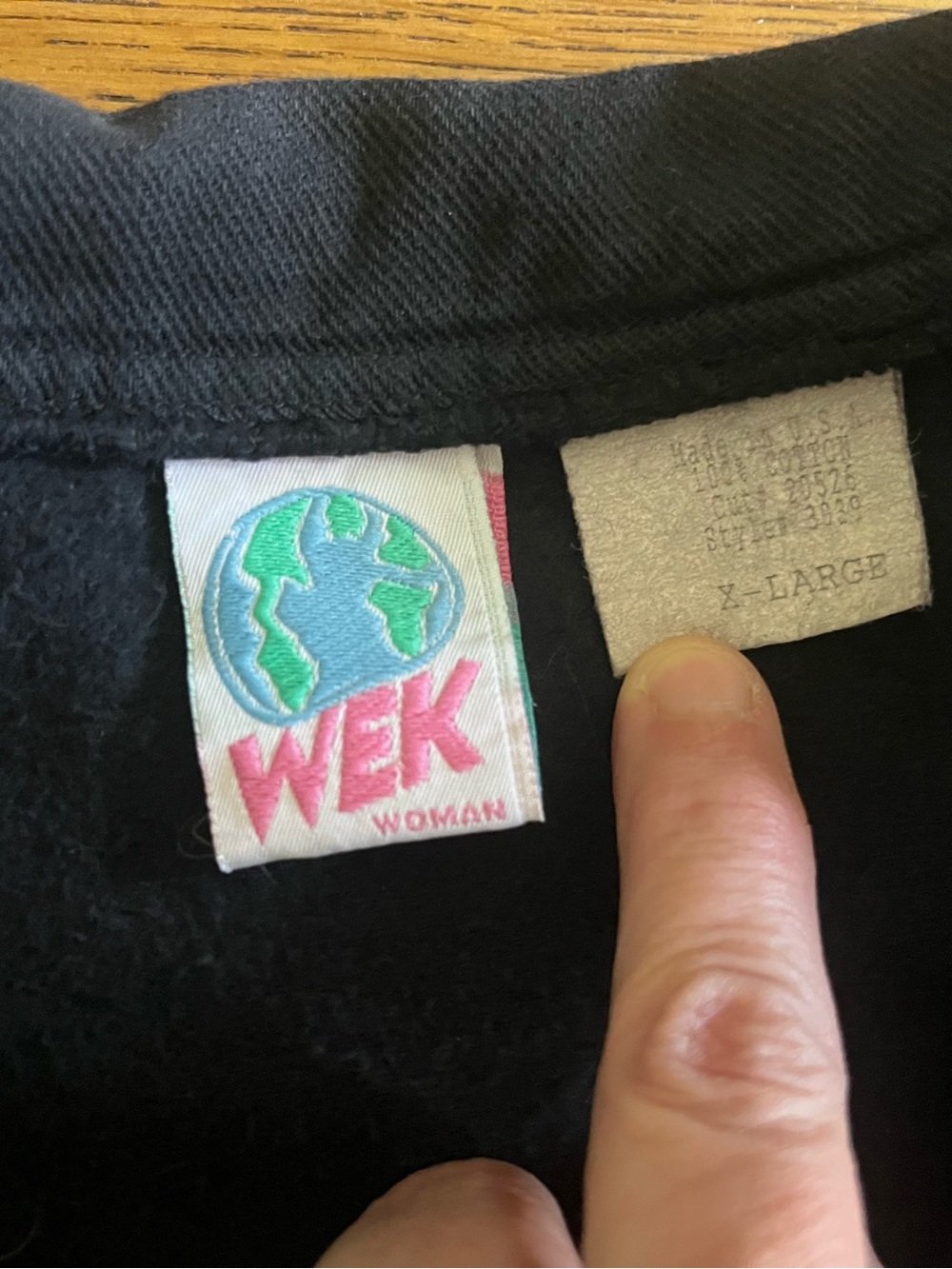 Vintage 1980’s WEK Black Button-Down 100% Cotton Chore Coat. Rare find!! - Picture 12 of 13